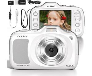 Appareil Photo Compact 64MP - 120g - Autonomie Étendue avec Filtres Intégrés - WIFI - Parfait pour les Débutants et les Réseaux Sociaux