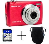 AGFA PHOTO Realishot DC8200 - Appareil Photo Numérique Compact Cam (18MP, Vidéo Full HD, Ecran LCD 2.7'', Zoom Optique 8X, Batterie Lithium et Carte SD 16GB)-Rouge-