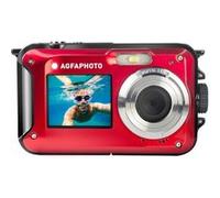 AGFA PHOTO Realishot WP8000 - Appareil Photo Numérique Étanche (24 MP, Vidéo Full HD, Double écran LCD, Zoom Digital 16x, Stabilisateur Numérique, Batterie Lithium) Rouge-Rouge-