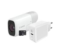 Canon PowerShot ZOOM, appareil photo compact monoculaire à téléobjectif, kit essentiel, blanc