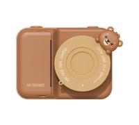 Appareil photo d'impression ours marron, beige, noir TU