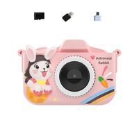 Appareil photo éducatif pour enfants 32 G de stockage intégré Double objectif Mise au point automatique Lecteur MP3 Jeu d'apprentissage interactif Double caméra Jouet pour enfants