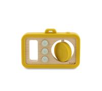 Appareil Photo En Silicone Et Bois Mr Lion - Jaune
