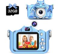Appareil Photo Enfant, 2.0 Pouces Appareil Photo Numérique, 20MP/1080P Caméra Vidéo Selfie, Rechargeable Caméscope, avec Objectif Avant et Arrière, 32G, Cadeaux pour Enfants de 3 à 12 Ans