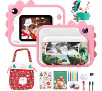 Appareil Photo Enfant,Appareil Photo Numérique Enfant Avec Instantané Papier D'Impression,Carte Sd 32Gb,1080P Caméra Jouet,Cadeau Noel Enfant 3-12 Ans,Coffret Cadeau Enfant Fille G[TOT527288]