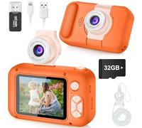 Appareil Photo Enfant avec Grand Écran 2,4" et Objectif Pivotant 180°,Appareil Photo Numérique Enfant pour Filles et Garçons de 3 à 12 Ans,Carte 32 Go Incluse,Cadeau Anniversaire ou Fête,X101