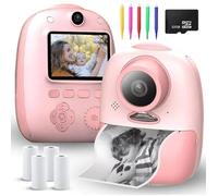 Appareil photo enfant D10 Polaroid appareil photo pour enfants Mini appareil photo numérique jouet cadeau pour enfants 1080P rose