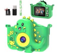 Appareil Photo Enfant Dinosaure, 1080P HD avec Carte TF 32 Go, Lecteur de Carte USB et Fonction Selfie - Idéal pour Les garçons et Les Filles de 3 à 12 Ans, stimule la créativité