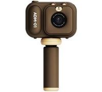 Appareil photo enfant enfant S11, modèle avec support HD, double caméra 48 millions de pixels, sans carte mémoire, couleur marron