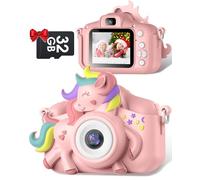 Appareil Photo Enfant, Gofunly 2.0 Pouces Appareils Photos Numériques pour Enfants, Vidéo HD 1080P Mini Caméra Enfant avec 32GB Carte pour 3-12 Ans Filles Garçons Cadeau Jouet d'anniversaire Noël