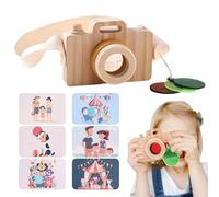 Appareil Photo Esthétique Rétro En Bois - Accessoire De Photographie Portable De Style Vintage Avec Sangle De Suspension | Simulation De Bois Naturel Pour Décoration De Chambre D'enfant Et Séances Pho