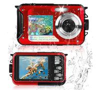 Appareil Photo Etanche, Comius Sharp Caméra Étanche 10FT 30MP Photo FHD Vidéo 16X Digital Zoom avec Carte Mémoire 32G et Selfie Double Écrans pour Selfies sous l'eau, Surf, Natation, Plongée