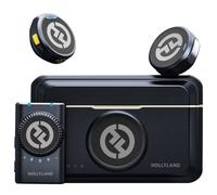 Micro cravate - Hollyland - Lark M2 - microphones Lavalier pour DSLR Caméra, Annulation bruit, 30H Utilisation, 300m portée, Noir