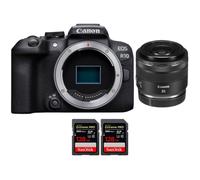 Appareil photo hybride Canon EOS R10 + RF 35mm F1.8 IS Macro STM + 2 SanDisk 128GB Extreme PRO UHS-II + Ebook 20 astuces pour des images qui claquent
