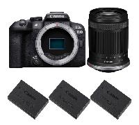 Appareil photo hybride Canon EOS R10 + RF-S 18-150mm F4.5-6.3 IS STM + 3 Canon LP-E17 + Ebook 20 astuces pour des images qui claquent