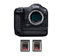 Appareil photo hybride Canon EOS R3 + 2 SanDisk 64GB Extreme PRO CFexpress Type B + Ebook 20 astuces pour des images qui claquent