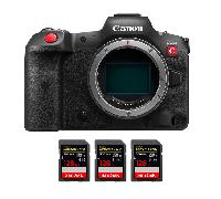 Appareil photo hybride Canon EOS R5 C + 3 SanDisk 128GB Extreme PRO UHS-II + Ebook 20 astuces pour des images qui claquent