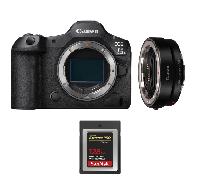 Appareil photo hybride Canon EOS R5 Mark II + EF-EOS R + 1 SanDisk 128GB Extreme PRO CFexpress Type B + Ebook 20 astuces pour des images qui claquent