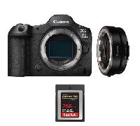Appareil photo hybride Canon EOS R5 Mark II + EF-EOS R + 1 SanDisk 256GB Extreme PRO CFexpress Type B + Ebook 20 astuces pour des images qui claquent