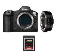 Appareil photo hybride Canon EOS R5 Mark II + EF-EOS R + 1 SanDisk 512GB Extreme PRO CFexpress Type B + Ebook 20 astuces pour des images qui claquent