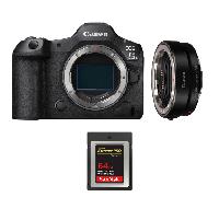 Appareil photo hybride Canon EOS R5 Mark II + EF-EOS R + 1 SanDisk 64GB Extreme PRO CFexpress Type B + Ebook 20 astuces pour des images qui claquent