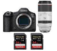 Appareil photo hybride Canon EOS R5 Mark II + RF 100-500mm f/4.5-7.1 L IS USM + 2 SanDisk 64GB Extreme PRO UHS-II + Ebook 20 astuces pour des images qui claquent