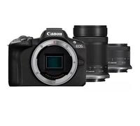 Canon EOS R50, Black + RF-S 18-45 IS STM + RF-S 55-210mm F5-7.1 IS STM Kit MILC 24,2 MP CMOS 6000 x 4000 pixels Noir