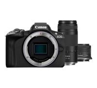 Appareil photo hybride Canon EOS R50, noir + objectif RF-S 18-45mm F4.5-6.3 IS STM + objectif RF 75-300mm F4-5.6