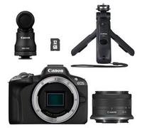 Canon EOS R50 + RF-S 18-45mm Creator Kit (24.20 Mpx, APS-C / DX), Appareil photo, Noir