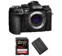 Appareil photo hybride OM System OM-1 Mark II + 1 SanDisk 256GB Extreme PRO UHS-II + 1 OM System BLX-1 + Ebook 20 astuces pour des images qui claquent