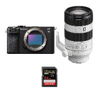 Appareil photo hybride Sony A7C II Noir + FE 70-200mm f/4 Macro G OSS II + 1 SanDisk 64GB Extreme PRO UHS-II + Ebook 20 astuces pour des images qui claquent