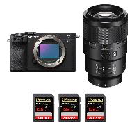 Appareil photo hybride Sony A7C II Noir + FE 90mm f/2.8 Macro G OSS + 3 SanDisk 128GB Extreme PRO UHS-II + Ebook 20 astuces pour des images qui claquent
