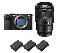 Appareil photo hybride Sony A7C II Noir + FE 90mm f/2.8 Macro G OSS + 3 Sony NP-FZ100 + Ebook 20 astuces pour des images qui claquent