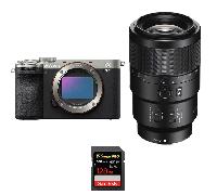 Appareil photo hybride Sony A7C II Silver + FE 90mm f/2.8 Macro G OSS + 1 SanDisk 128GB Extreme PRO UHS-II + Ebook 20 astuces pour des images qui claquent