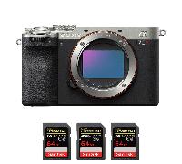 Appareil photo hybride Sony A7CR Silver + 3 SanDisk 64GB Extreme PRO UHS-II + Ebook 20 astuces pour des images qui claquent
