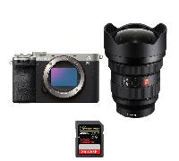 Appareil photo hybride Sony A7CR Silver + FE 12-24mm f/2.8 GM + 1 SanDisk 128GB Extreme PRO UHS-II + Ebook 20 astuces pour des images qui claquent
