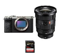 Appareil photo hybride Sony A7CR Silver + FE 16-35mm f/2.8 GM II + 1 SanDisk 64GB Extreme PRO UHS-II + Ebook 20 astuces pour des images qui claquent