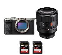 Appareil photo hybride Sony A7CR Silver + FE 50mm f/1.2 GM + 2 SanDisk 256GB Extreme PRO UHS-II + Ebook 20 astuces pour des images qui claquent