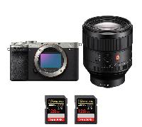 Appareil photo hybride Sony A7CR Silver + FE 85mm f/1.4 GM + 2 SanDisk 128GB Extreme PRO UHS-II + Ebook 20 astuces pour des images qui claquent