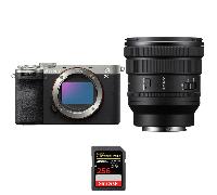 Appareil photo hybride Sony A7CR Silver + FE PZ 16-35mm f/4 G + 1 SanDisk 256GB Extreme PRO UHS-II + Ebook 20 astuces pour des images qui claquent