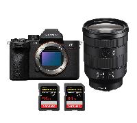 Appareil photo hybride Sony A7R V + FE 24-105mm f/4 G OSS + 2 SanDisk 64GB Extreme PRO UHS-II + Ebook 20 astuces pour des images qui claquent