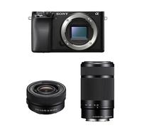 Appareil photo hybride - Sony - Alpha A6100 - Noir - Objectif 16-50 mm - Objectif 55-210 mm