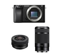 Sony α 6100 + 16-50mm + 55-210mm MILC 24,2 MP CMOS 6000 x 40000 pixels Noir