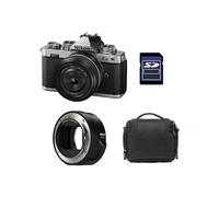 Nikon appareil photo hybride z fc + z 28mm f/2.8 se + sac + carte sd 8 go + adaptateur ftz II silver