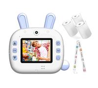 Appareil Photo imprimante Thermique instantanée pour Enfants avec écran de 2 4 Pouces numérique 12MP Enregistrement vidéo 1080FHD autofocus minuterie Impression sans Encre et 3 Rouleaux Papier d