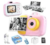Appareil Photo instantané 12 MP,Impression instantanée/Photo/Vidéo 3-en-1 | Digital Camera HD 2,7K avec Impression instantanée & Éclairage d'appoint,Écran IPS 2,4" Appareil photo numérique,1000mAh