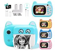 Appareil photo instantané , écran LCD de 6,1 cm, numérique pour enfants avec zoom 6x, double objectif 24 m et enregistreur vidéo 1080p, cadeau pour garçons et filles (vert)