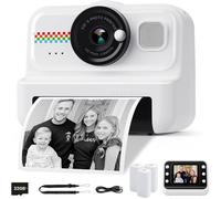 Appareil Photo Instantané Enfant 1080P Caméra Numérique Avec Carte 32Go & 3 Rouleaux Papier Impression Cadeau 3-12 Ans