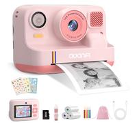 Appareil Photo Instantané Enfant Cadeau Jouet Fille Garçon 3-12 Ans, AWANFI Caméra Numérique Vidéo 1080P Carte 32GB avec 3 Rouleaux de Papier et Impression APP Bluetooth