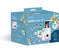 Fujifilm Appareil photo instantané Instax Mini 12 Blanc Pack cadeau film 10 vues & guirlande LED
